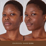 Before and After - Model wearing EnviroVeil shade EV90
