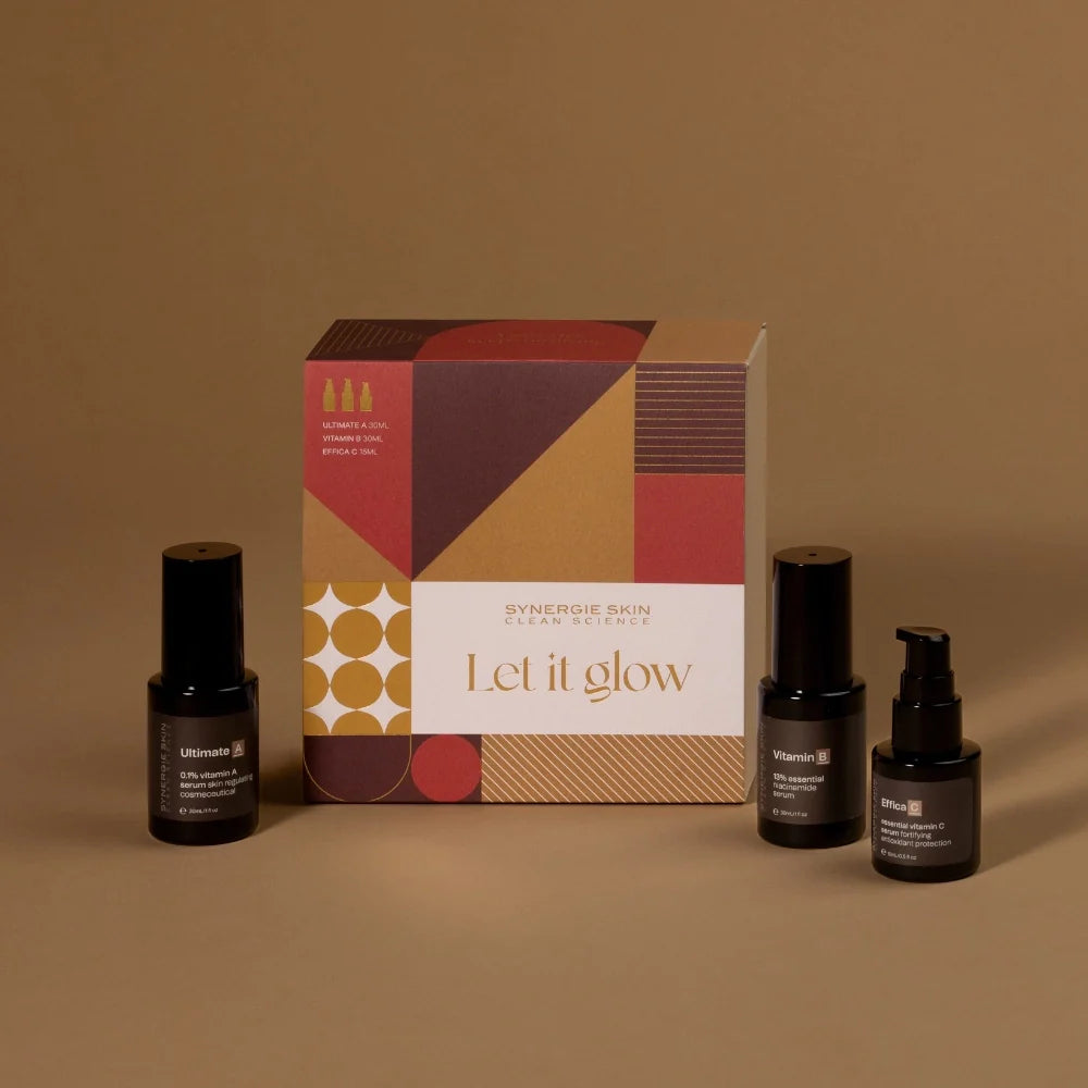 Let It Glow Packaging & Products: Ultimate A, Vitamin B and Effica C